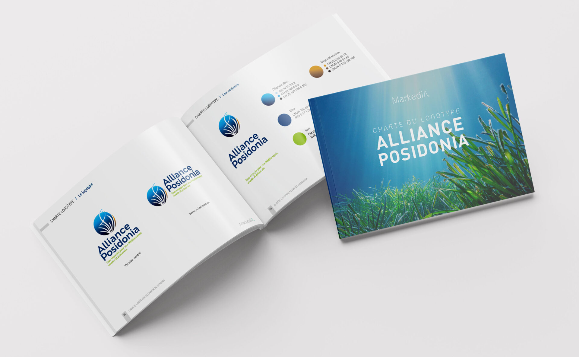 ©Markedia - Alliance Posidonia Secrétariat d'Etat charge de la Mer - Conception graphique - Logotype