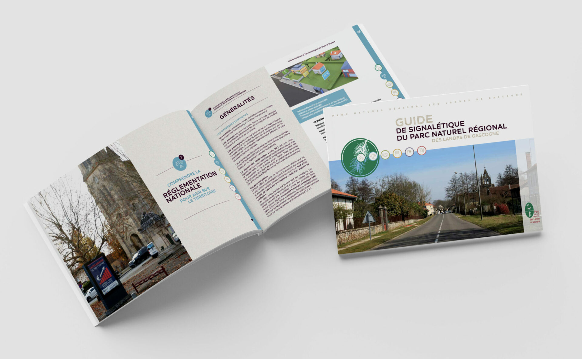©Markedia - Parc Naturel Régional des Landes de Gascogne - Conception graphique - Guide de signalétique